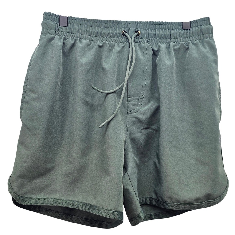 Gaiam Mens Sage Green Athletic Shorts Medium Lined Yoga Gym Training Inseam 5in